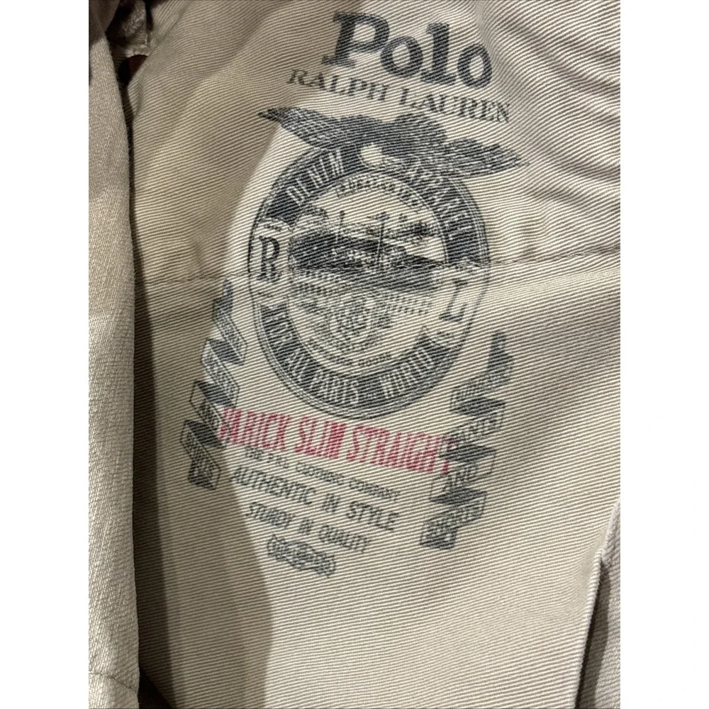 Polo RALPH LAUREN The Varick Slim Straight Stretch 36x32‎ Stone Color Jeans